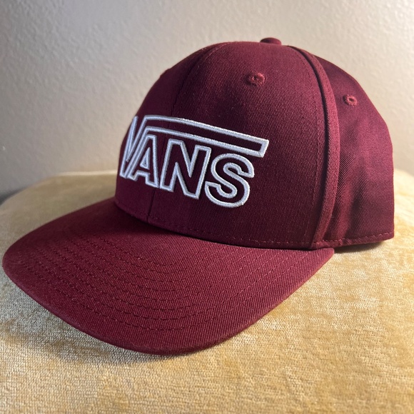 Vans Hat Drop V Low Snapback Hat Mens Skate Red - Picture 7 of 9